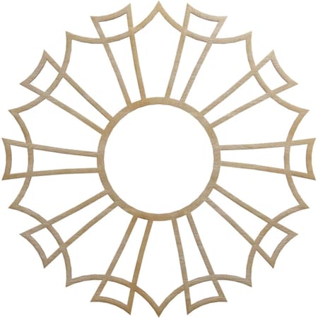 Ekena Millwork Augustus Wood Fretwork Pierced Ceiling Medallion, Hickory, 26"OD x 9 1/8"ID x 1/4"T CMWP26X26X0250AUHI